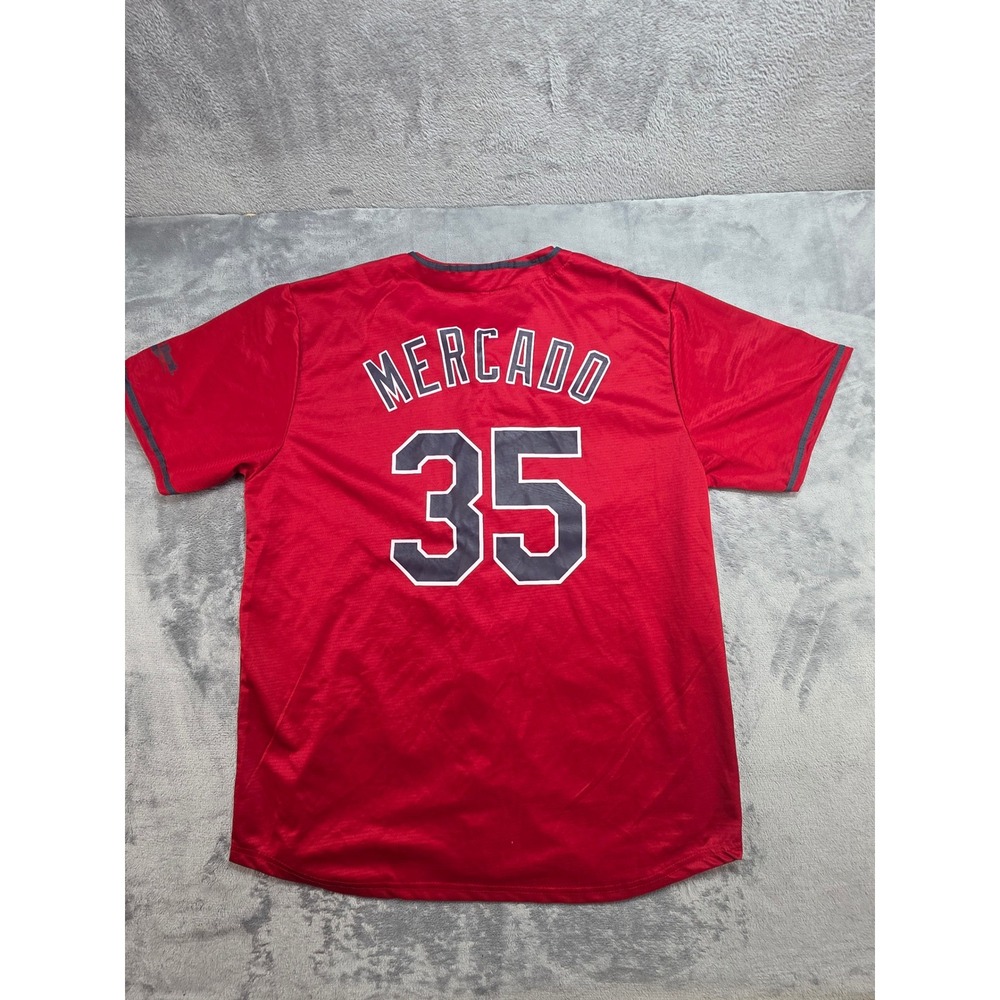 Match-Up Cleveland Indians‎ Oscar Mercado 35 Baseball Jersey Red Mens XL